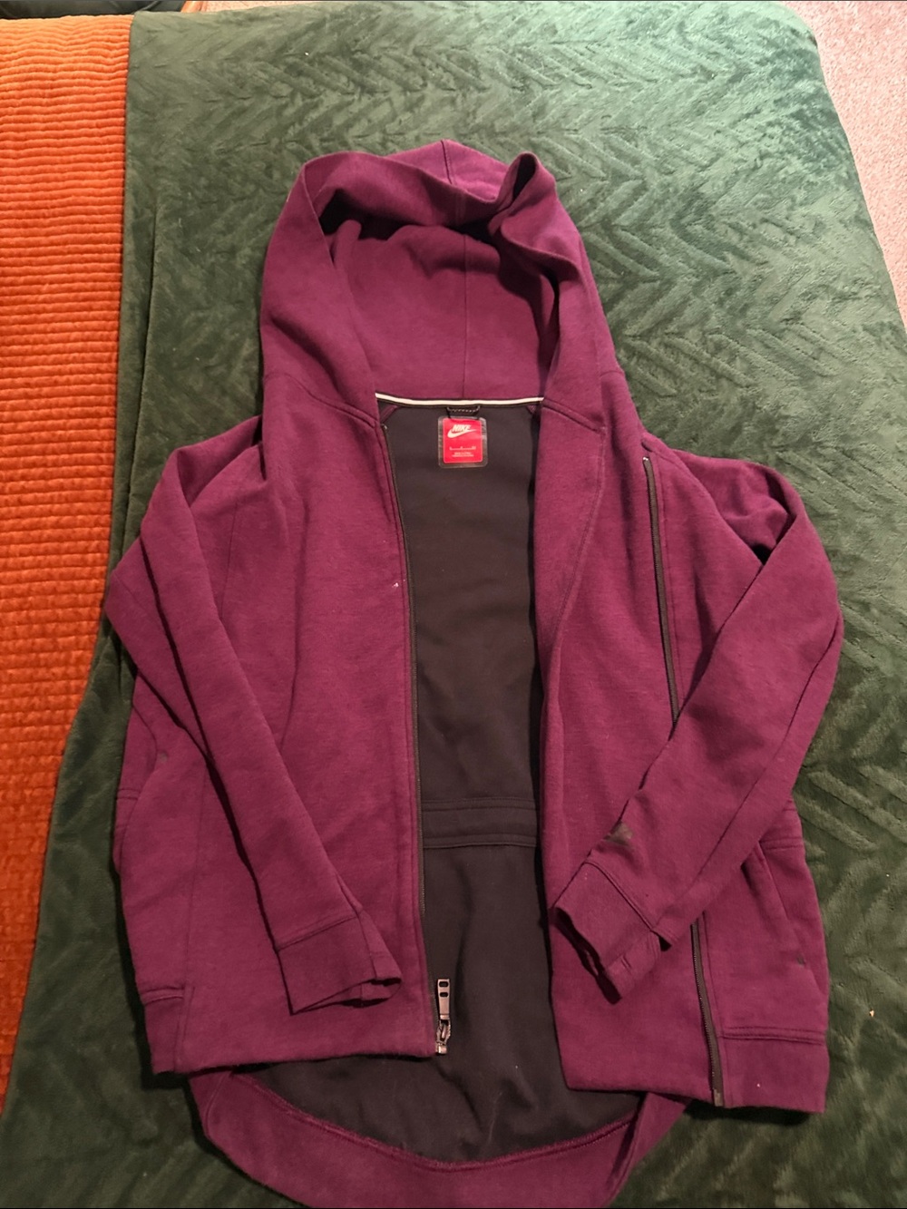Nike Kids Hooded Full-Zip Jacket in Deep Purple